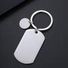 Stainless Steel Round Tag Keychain - Laser Color Print Blank, Ideal Festive Gift
