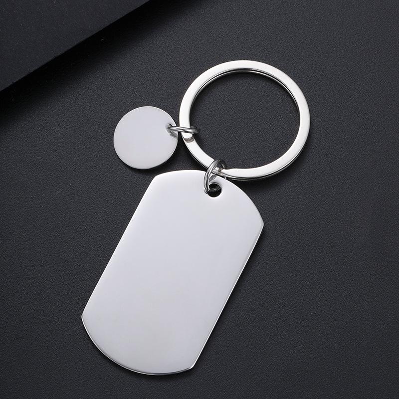 Stainless Steel Round Tag Keychain - Laser Color Print Blank, Ideal Festive Gift