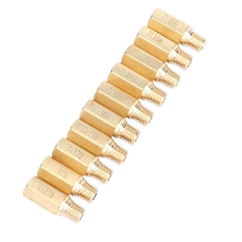 10 Pieces Motorcycle Carburetor Main Jets Hex Type for Keihin PWK PWM OKO CVK NSR KSR Carb