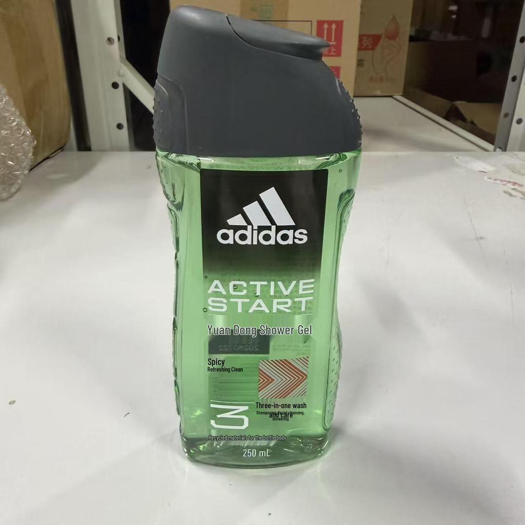 Adidas Men's 3-in-1 Shower Gel, Body Wash & Shampoo, Long-lasting Clean, 250ml