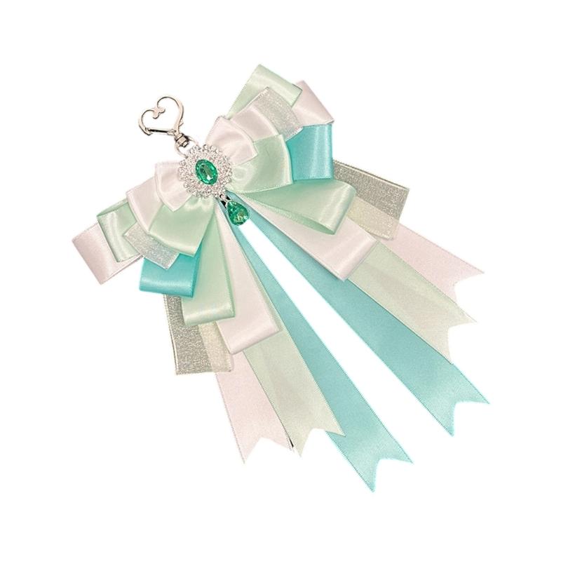 Ribbow Bows Bag Charm Pendant Purse Charms Aesthetic Keychains Keyring for Backpack Purse Handbag Decors