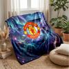 Manchester United Theme Blanket Soft Flannel Blanket Plush Throw Blanket Cozy Sofa Bed Blanket for Home Decor