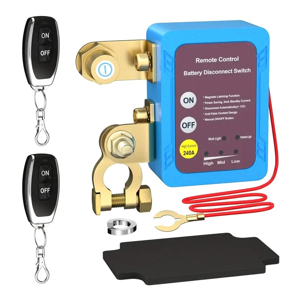 Car Battery Switch 12V Remote Battery Disconnect Switch Power Shut Switch Battery Switch Isolator Switch