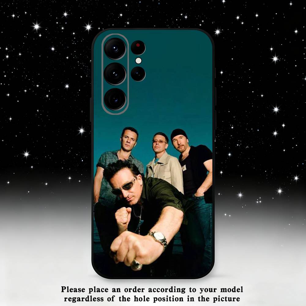 

Band U2 Pop Phone Case For Samsung S 25,24,23,22,30,21,10,9,Ultra,Plus,Lite,FE,4,5 G Black Soft Case Samsung S24fe