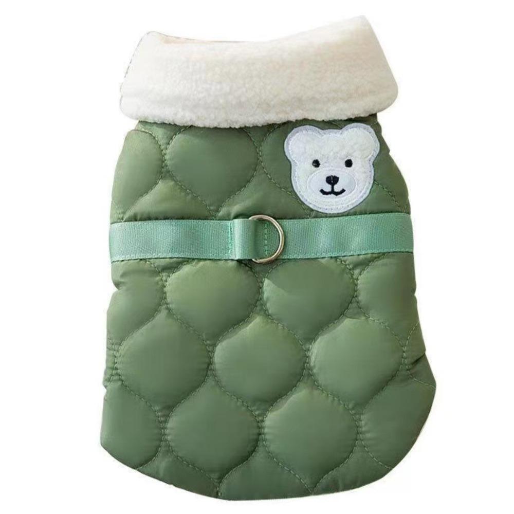 Leinenring Hund Winterjacke Zweibein-Design Katze Baumwollweste Haustier Gepolsterte Weste Kaltes Wetter
