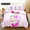 3D-Druck Cartoon Biene und PuppyCat Bettwäscheset Bettbezug Bettset Steppdeckenbezug Kissenbezug Steppdecke King Queen Größe Jungen Erwachsene