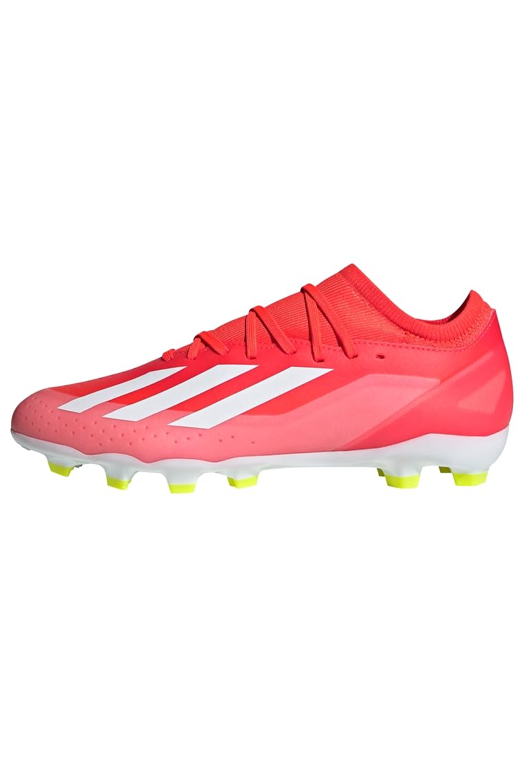 

Adidas X Crazy Fast League MCP02 Soccer Solar Solar Yellow Size cm HG/AG Cleats, Red/Footwear White/Team (IF0697), 25.0