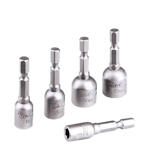 Makita Impact Driver Socket Set of 5 (B-39176) with 6.35mm Hex Shank and 13mm Groove