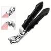 Curved Stainless Steel Long Handle Nail Clipper with Large Grip