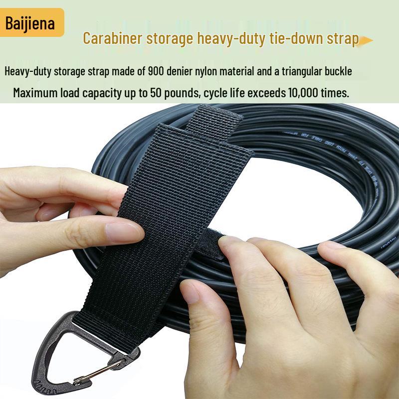 Hanging Heavy Duty Triangle Buckle Storage Strap - Cable Organizer with Eyelet