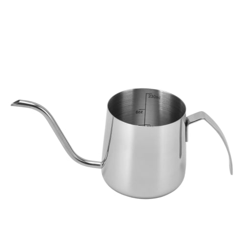 Narrow-Mouth Coffee Kettle, Coffee Pot with Graduated Coffee Drip, Easy to Clean, Stainless Steel, for Coffee and Tea, Perfect for Cafes and Tearooms