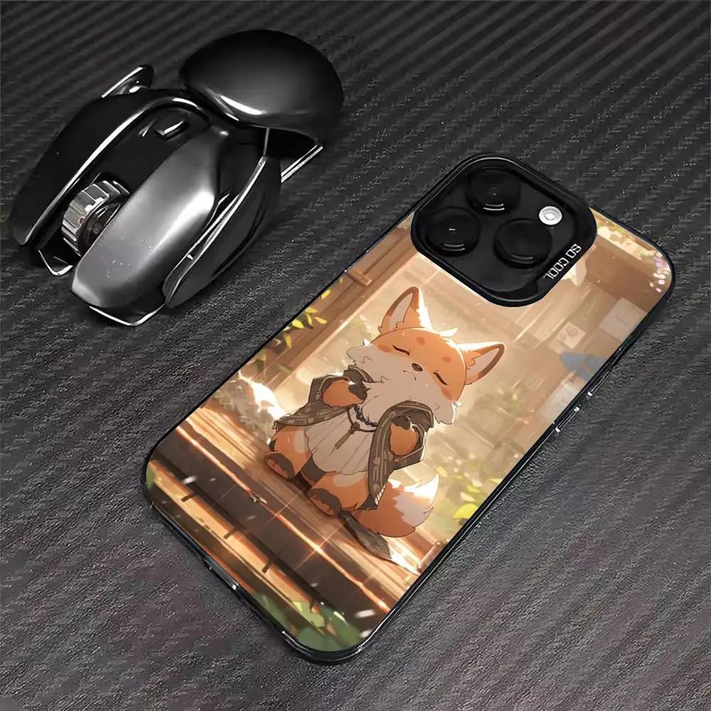 

Cartoon Animals Bear Fox Phone Case For iPhone 17 16 15 14 13 12 11 Pro Max XS Max 7 8 Plus Shockproof Silicone Matte Cover iPhone13PROMAX