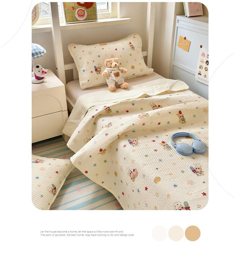 (Student Season) Small Fresh Printed Cotton Bed Cover Student Bed Cover