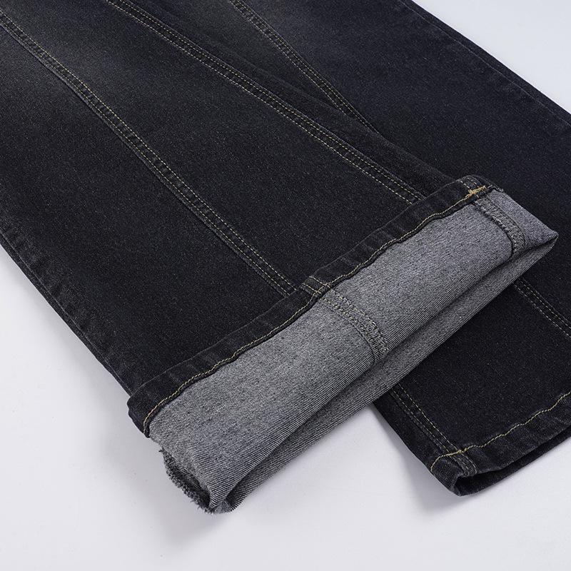 Women's 2026 Spring Retro Micro-Flare Black Jeans: Slimming, Body-Shaping, Low-Rise Long Pants