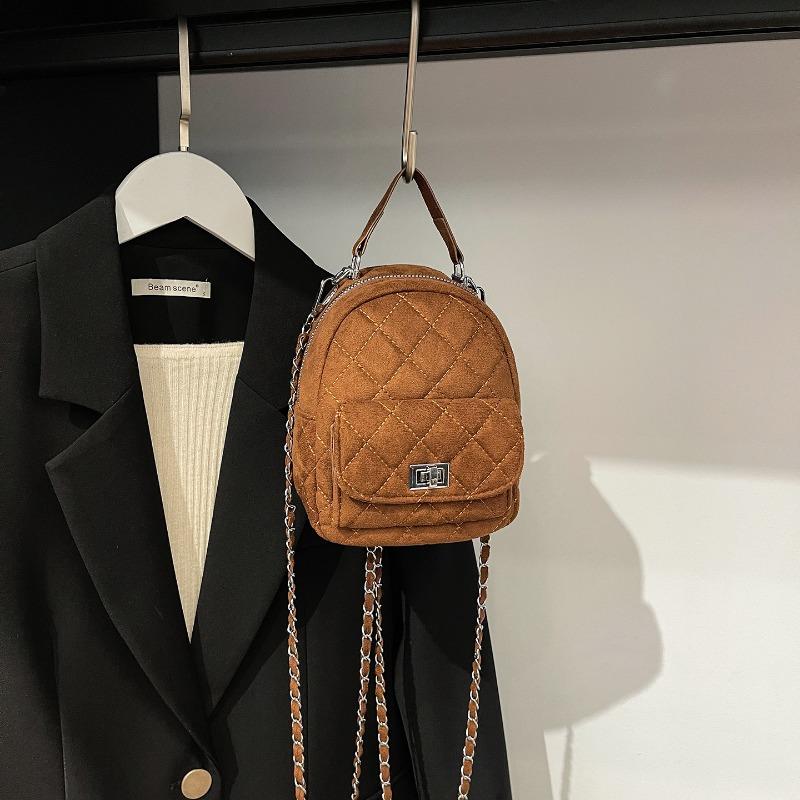 Autumn new diamond chain backpack women's fashion niche leisure student shopping travel backpack