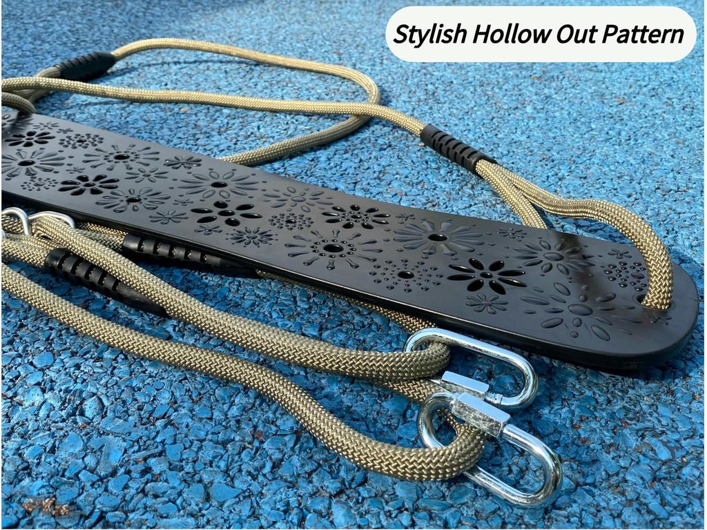 SELEWARE Toddler Swing Set Accessories High Back Full Bucket Swing Seat with Adjustable Rope and 4 Locking Cute Elephant Shape 600 Lb Capacity