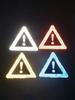 3Pc Triangular Reflective Warning Stickers – Super Bright & Durable Tape, Bold Graphics & Text, Night Riding Safety Protection