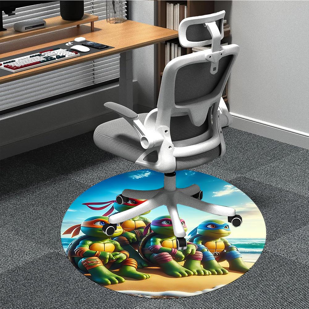 

1pc Ninja Turtles Chair Carpet for Office Non-Slip,Machine Washable Rug for Office, Room - Holiday Decor - Machine Made yy251017204 80cm by 80cm