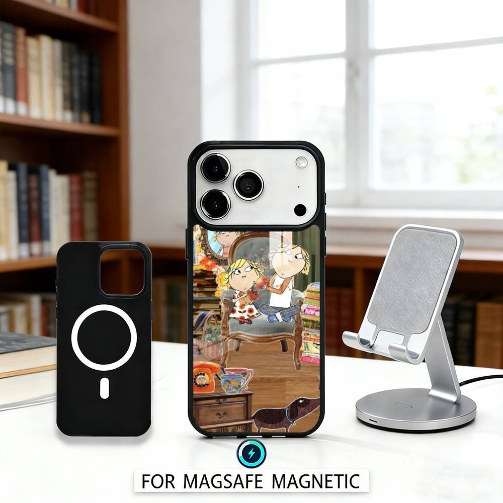 

Charlie And Lola Anime Phone Case For iPhone17,16,15,14,13,12,Pro,Max,Magnetic For Magsafe Wireless Charging iPhone12PROMAX