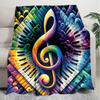 1PC Musical Symbols Music Printed Blanket, All Season Lightweight Home Office Outdoor Nap Multifunctional Blanket A19
