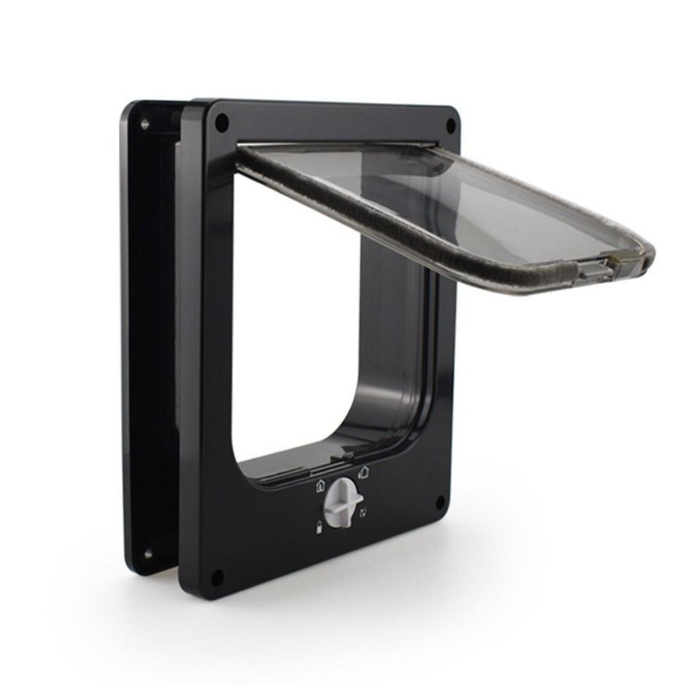 4 Ways Locking Self-Closing Pet Door ABS Dog Flap Door Cat Flap Door with Security Lock  Balcony