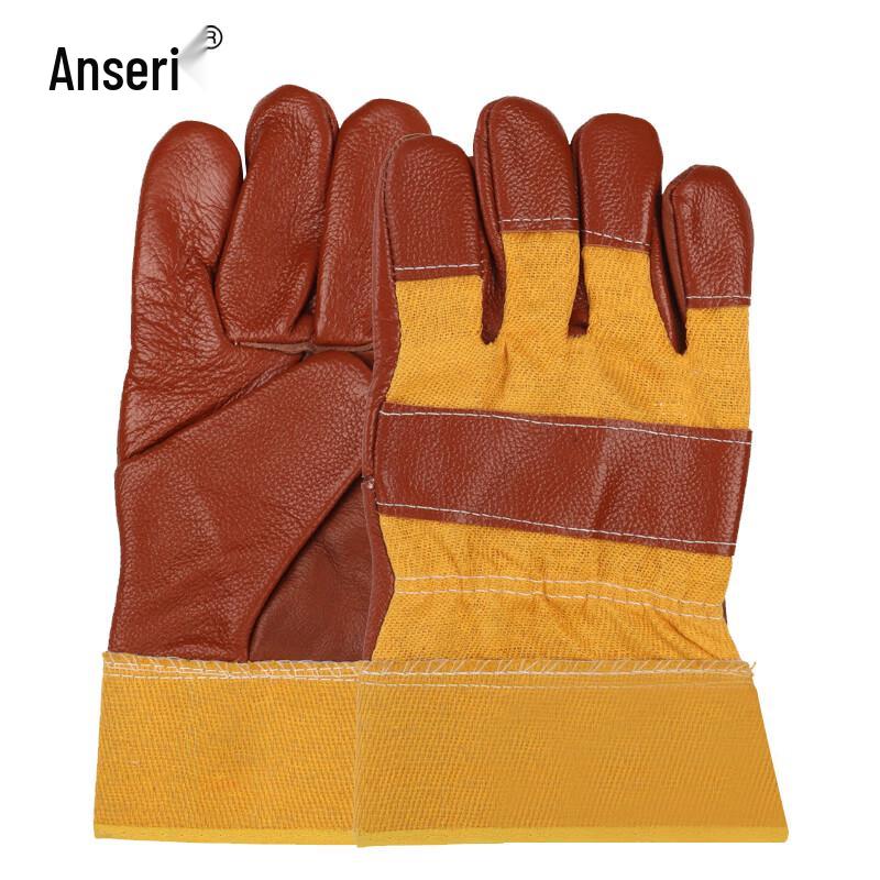 Anserui Short Cowhide Welding Protective Gloves