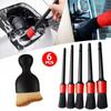 New 6Pcs Detailing Brush Set Car Brushes Car Detailing Brush For Auto Cleaning Detailing Brush Dashboard Air Outlet Wheel Brushe