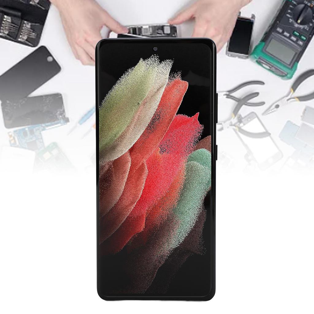 Phone Screen Replacement 6.8 Inch 3D Sensitive Touch with Fingerprint Frame Repair Tools Phone Digitizer Assembly for 1 5G G998B EU
