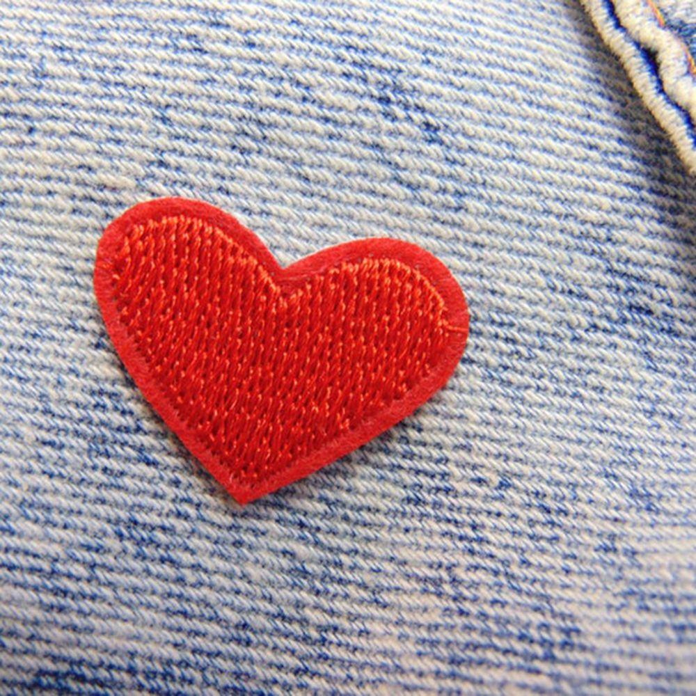 Sewing On Love Heart Iron On Patches Clothes Sticker Appliques Badge