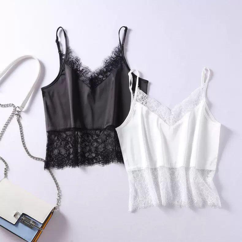 Plus Size Lace V-neck Sleeveless Camisole for Women - Summer Outerwear with Hollow Out Back