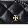 Tory Burch Kira Gold Hardware Chain Shoulder Bag With Magnetic Closure Leather Shoulder Wallet Women Wallet Black 158624-001