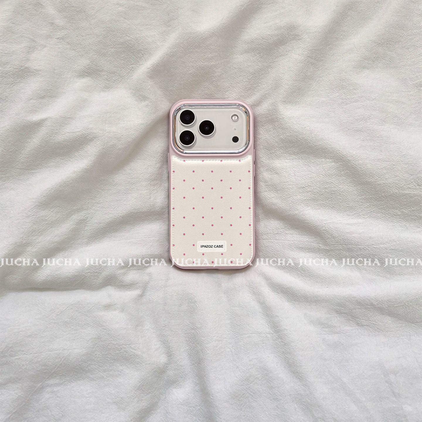 

Pink Polka Dot Apple iPhone 17 Pro Case - Cute Cartoon Design for iPhone 16 Plus, High-End Feel, Women s Model. iPhone 12
