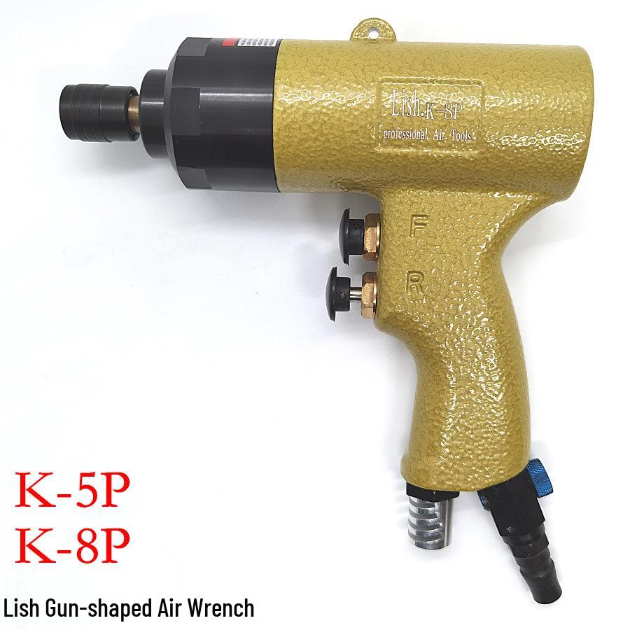 Lish Air Pneumatic Screwdriver K-5P/K-8P with Industrial Grade Bit Cone 5H/8H