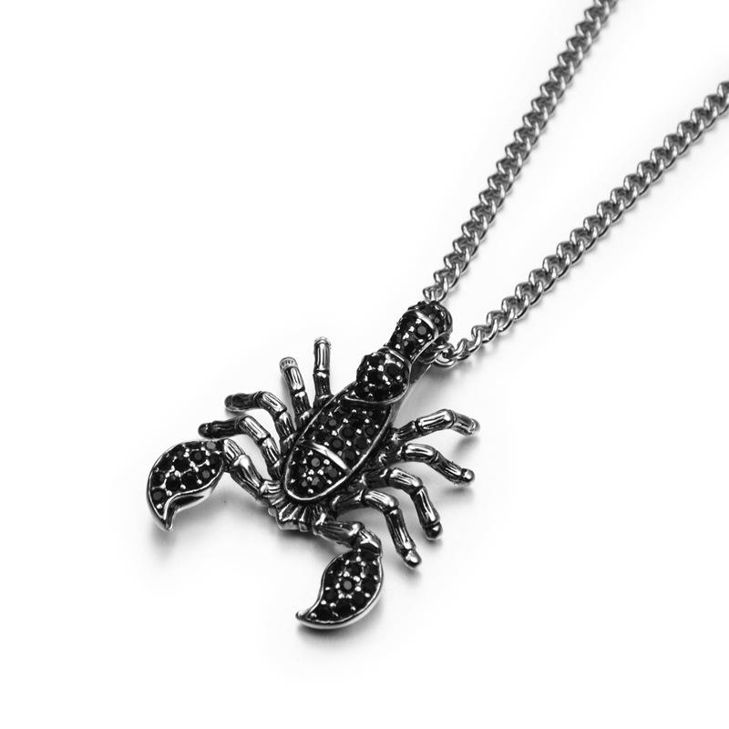 Pendant Scorpion Black,Brand New Fashion Jewelry Europe 925 Sterling Silver Accessories Gift for Woman Rebel Men