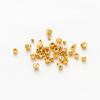 50/100pcs 14K 18K Gold Color Plated Brass Hole 2 3 4mm Round Beads Spacer Beads Bracelet Diy Jewelry Accessories