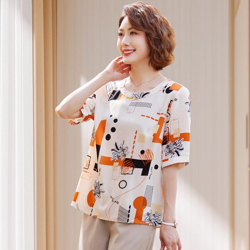 

Pasite Women s Floral Print Summer T-Shirt XL