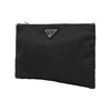 Prada Classic Fashion Zipper Closure Detachable Wrist Strap Strapless Nylon Clutch Wristlet Handbag Men handbags Black 2NH004-2DMH-F0002