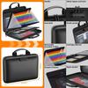 Fireproof File Organizer with Lock, Hard-Shell Case Fireproof Document Box with 13 Accordion File Folder, for Important