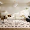 Cream Style Living Room Bedroom Carpet French Light Luxury Deluxe Checkerboard Floor Mat Nordic Medieval Home Decoration