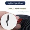 Striscia di Guarnizione per Montante A e Portiera Universale per Auto - Gomma Fonoassorbente e Antipolvere per la Riduzione del Rumore