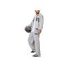 Li-Ning Badfive Letter Straight Leg Drawstring Fleece Mid Waist Loose Knit Sports Pants Men Bottoms Gray Mixed-Gray AKLU521-4