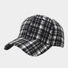 British style simple retro plaid woolen baseball cap autumn and winter outdoor fashion literary and leisure thermal cap
