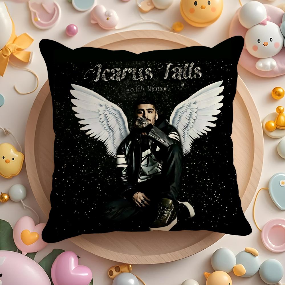 Z-Zayn M-Malik Singer Cushion Cover Plush Fabric Soft Double-Sided Printed Sofa Warm Winter Home Gift Pillow Cover