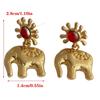 Trendy Elephant Design Earrings Sturdy Alloy Comfort Fit Allergy Resistant FStylish Elephant Ear Studs or Sensitive Skin