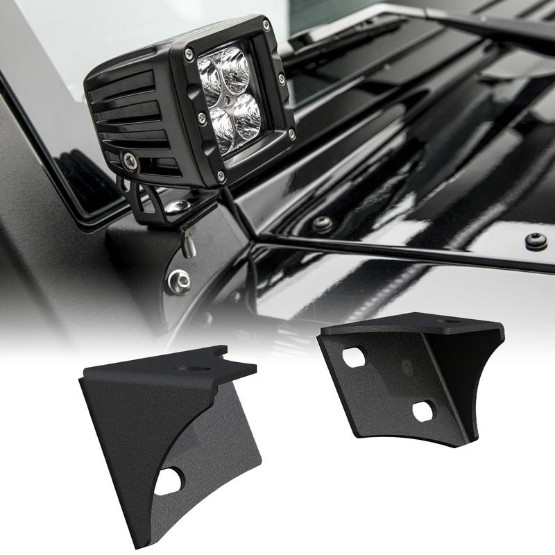 Windshield Hinge Light Bracket 2 Piece Offroad Hinge Rack Holder Stable Windshield Light Bracket For ATV Motocross Dirt Pit Bike