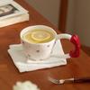 Tasses à café en céramique exquises de dessin animé, tasses à lait d'avoine pour le petit-déjeuner à la maison, tasses à café de style moderne et tendance pour le bureau