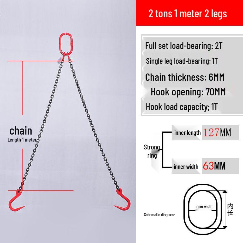 Multi-Hook Manganese Steel Chain Sling for Cranes & Forklifts
