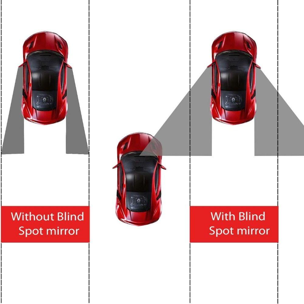 2Pcs Adjustable Angle Blind Spot Mirrors 360 Degree Wide Angle Rear View Mirrors  Car Parking