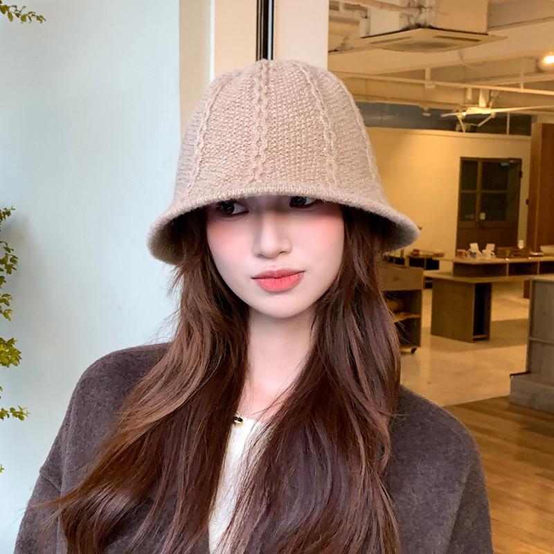 Solid Winter Color Knitted Cap Women Breathable Windproof Fisherman Hat Fashion