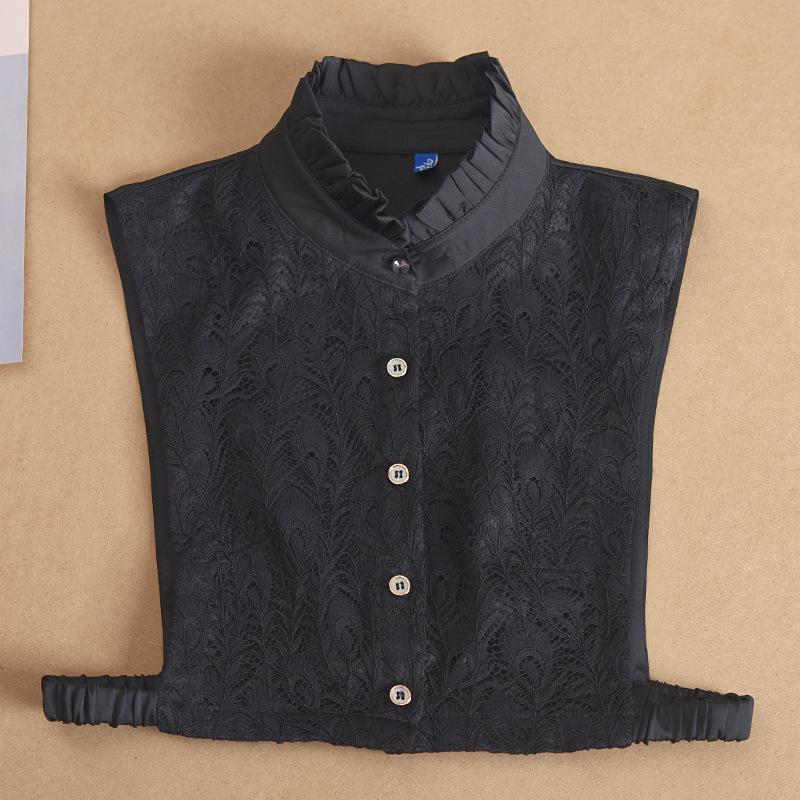 

Korean Style Women s Versatile Lace Faux Collar - Stand-up Round Neck for Spring, Autumn, Winter